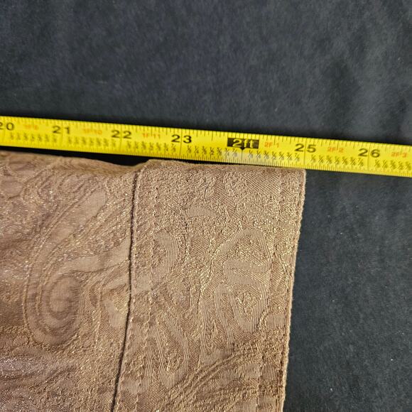 Chico's Jacquard Linea Blazer Jacket Size 2 / L Tan and Gold Accent Mature - Picture 9 of 10